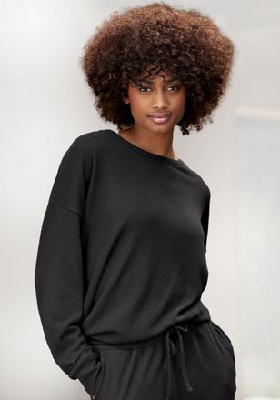 Lascana Strickpullover LASCANA, Damen, Gr. 32/34, schwarz, Strick, Obermaterial: 68% Polyester, 30% Viskose, 2% Elasthan, unifarben, bequem, Rundhals, Pullove
