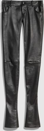 Gucci Lightweight Stretch Leather Pants, Black