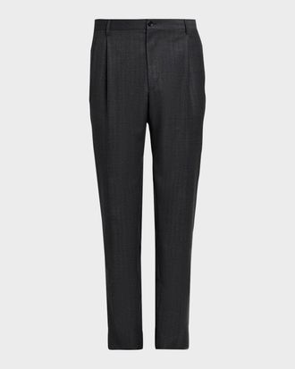 Dolce & Gabbana Men & apos;s Lana Gessata Pleated Trousers