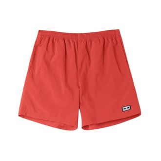 Obey Beachwear, male, Red, Size: M Easy Eyes Nylon Short