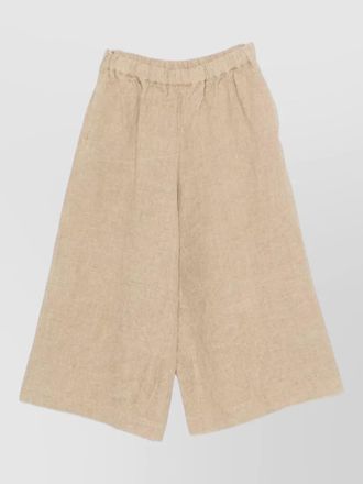 Comme Des Gar&ccedil;ons linen cropped trousers lightweight wide leg