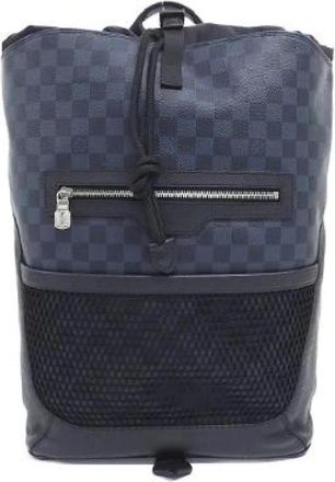 Louis Vuitton Pre-owned Match Point Damier Cobalt Coated Canvas Rugzak - Heren - Vintage Rugzakken - Zwart - ONE Size - Leer - Vintage