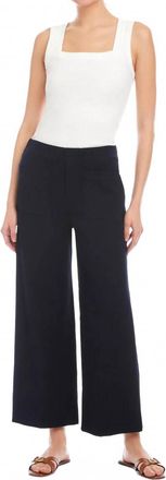 Fifteen Twenty Celia Cropped Pants In Midnight Blue