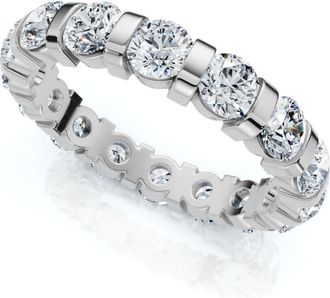 Pompeii3 2 1/3Ct Bar Set Diamond Lab Grown Eternity Ring 14k Gold