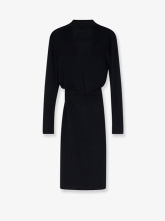 Elisabetta Franchi Jewel Charm V-Neck Dress - Black
