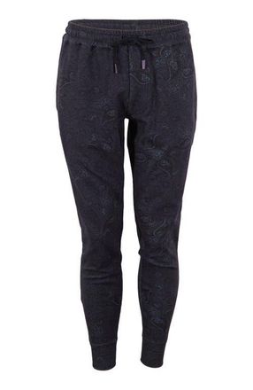 Lords of Harlech Jay Brushed Interlock Jogger Pant in Montgat Paisley Black at Nordstrom, Size Xx-Large