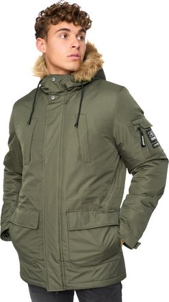 Crosshatch Mens Parkmoore Parka Jacket - Green - Size X-Large