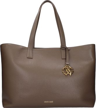 Roberto Cavalli Brown Leather Shoulder Womens Bag