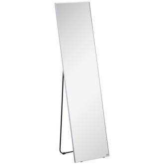 HOMCOM Full Length Mirror Dressing Mirror Wall-Mounted Entryway Black Frame | TJ Hughes