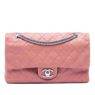 Chanel Pre-owned Classic Double Flap Schoudertas - Dames - Pre-owned - Roze - Maat: ONE Size Leer