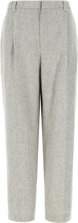 Brunello Cucinelli Dames, Broeken, Grijs, Maat: L Wol