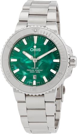 Oris x Bracenet Aquis Date Automatic Green Dial Mens Watch 01 733 7730 4137-07 8 24 05PEB