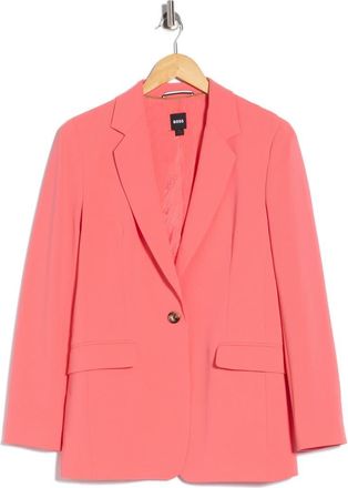 BOSS Jocaluah One-Button Blazer in Dark Pink at Nordstrom Rack, Size 10