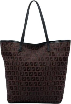 Fendi Pre-owned Tote Bag - Dames - Vintage Shopper - Bruin - ONE Size - Leer - Vintage