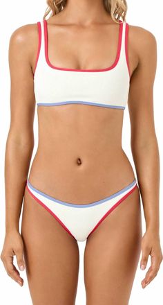 L*Space Suzi Bikini Bottom In Cream-Pout-Chambray