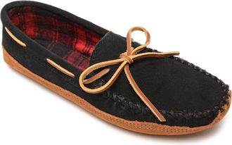 Minnetonka Fleece Lined Slipper in Black at Nordstrom, Size 12
