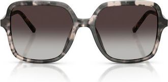 Dolce & Gabbana 55mm Square Sunglasses in Grey Havana /Grey Gradient at Nordstrom