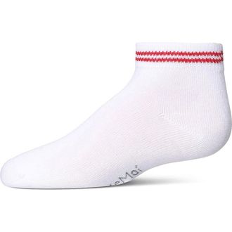 MeMoi Kids Ziggy Double Ring Anklet Sock in Red at Nordstrom, Size 10