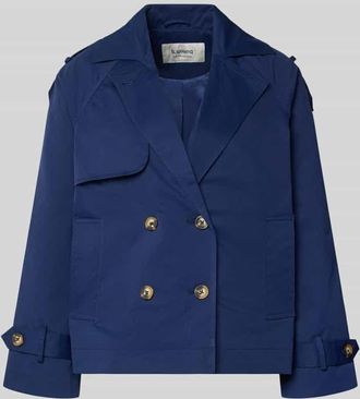 b.young B.Young Trenchcoat mit &Auml;rmelriegeln Modell AMONA in Sky, Gr&ouml;&szlig;e 34