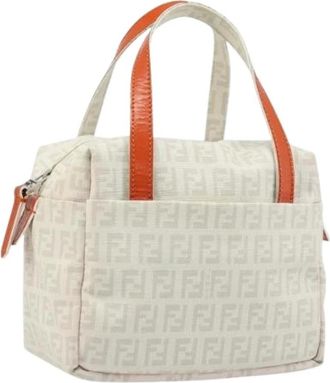 Fendi Pre-owned Mini Bags, female, White, Size: ONE SIZE Pre-owned Zucchino Mini Hand Bag