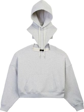 adidas x Bad Bunny Heavy Hooded Balaclava Sweatshirt Light Grey Heather KF1798