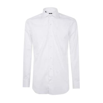 Barba Popeline Overhemd voor Mannen - Heren - Zakelijke Overhemden - Wit - 2XL - Overhemden