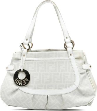 Fendi Pre-owned Handbags, female, White, Size: ONE SIZE Pre-owned Structured Leather Handbag