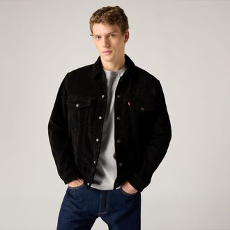 Levi's Highland Suede Trucker Jacket - Mens - XL - Black