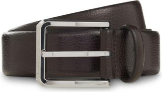 BOSS Grained leather belt with bomb&eacute; construction