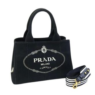Prada Pre-owned Tote Bags, female, Black, Size: ONE SIZE Pre-owned Canapa Tote Bag