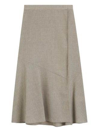 BOSS panelled A-line midi skirt - Neutrals