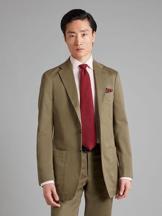 Oliver Brown Unstructured Jacket - Olive Cotton