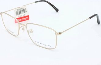 Perry Ellis Mens Pe437 Rectangle Eyeglasses In Gold