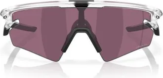 Oakley Gender Inclusive Sphaera Slash 36mm Rectangle Sunglasses in Matte Clear/prizm Road Black at Nordstrom
