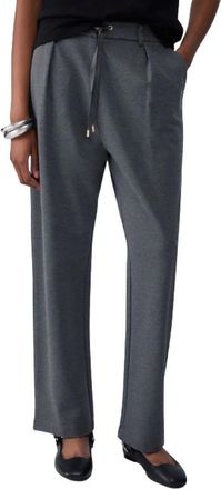 Liu Jo Wijde broek - Dames - Straight fit broeken - Grijs - XS - Broeken