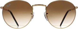 Ray-Ban Round Gold Brown Gradient RB3637 New Round