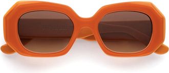 Emmanuelle Khanh Arancione Dixie Acetate Octagonal Sunglasses