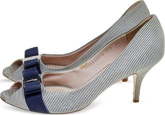 Ferragamo 2023 75mm Vara pumps - women - Fabric/Calf Leather/Leather - 39 - Blue