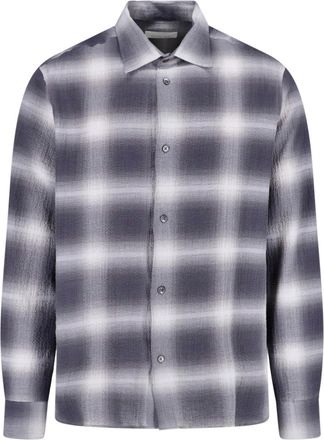 Berner K&uuml;hl Grey Plaid Classic Collar Cotton Shirt