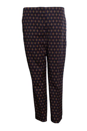 Prada Prada, Blauw en bruine broek met diamanten print