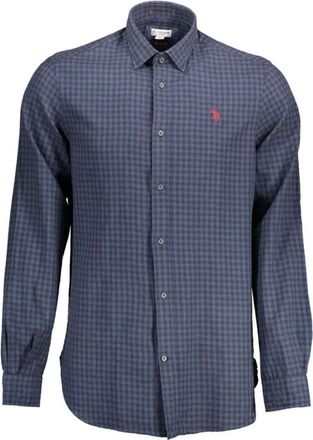 U.S.Polo Association Long Sleeve Shirt - Heren - Casual Overhemden - Blauw - 2XL - Katoen - Overhemden
