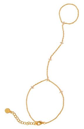 Girls Crew Shimmer Blossom Hand Chain in Gold at Nordstrom