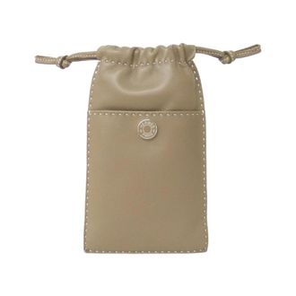 Herm&egrave;s Beige Swift Leather Agneau Milo Phone Wallet (Pre-Owned)