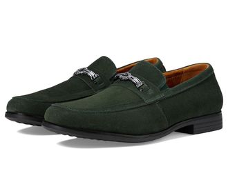 Stacy Adams Ravelle Moc Toe Bit Slip-On Mens Lace Up Wing Tip Shoes Green Suede : 9.5 M, Microfiber/Rubber/Suede