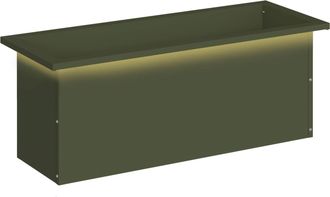 vidaXL Jardinera Para Jard&iacute;n Con Luces Led Verde Oliva 30 X 80 X 30 Cm Vidaxl