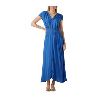 Louizon Fayence Maxi Jurk - Dames - Maxi kleedjes - Blauw - XS - Kleedjes