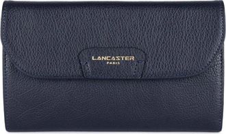 Lancaster Stijlvolle Flap Rugzak met Drukknoopsluiting - Dames - Portefeuilles - Blauw - ONE Size - Leer - Accessoires