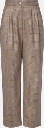 Blaz&eacute; Milano Blaz&eacute; Milano Glassy checked virgin wool straight pants
