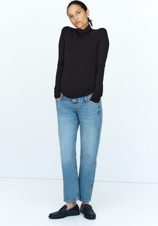 H&M Mama Slim Mom Ankle Jeans in Denim Blue at Nordstrom, Size X-Large