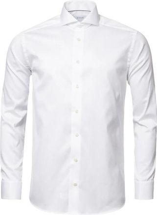 Eton Contemporary Fit Signature Twill Overhemd - Heren - Zakelijke Overhemden - Wit - M - Katoen - Overhemden